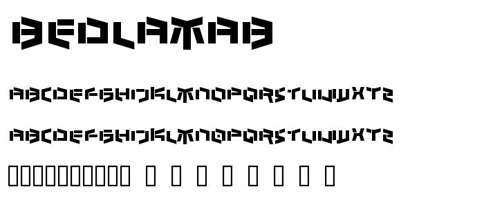 Bedlamab font