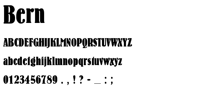 Bern font