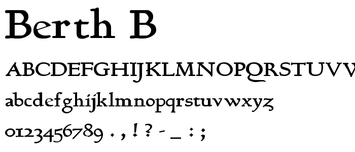 Berth_B font