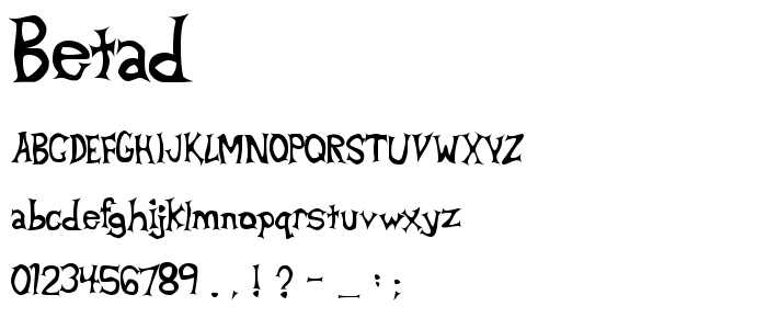 Betad font