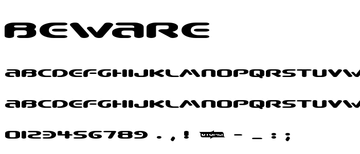 Beware font