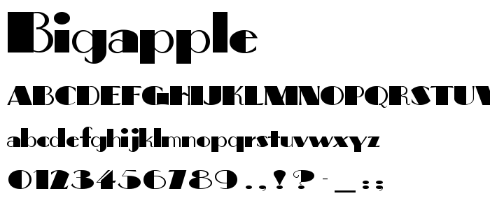 Bigapple font