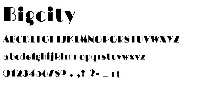 Bigcity font