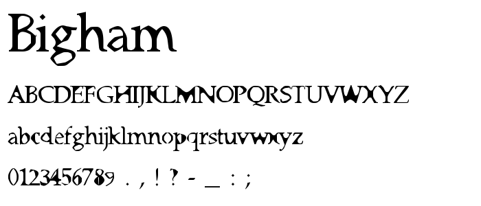 Bigham font