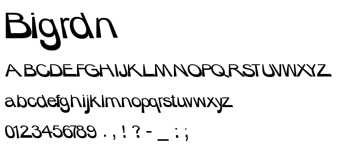 Bigrdn font