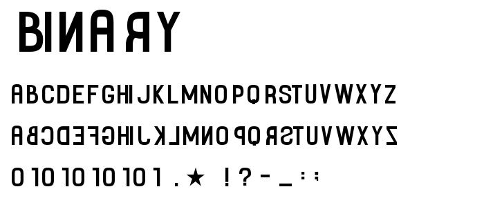 Binary font