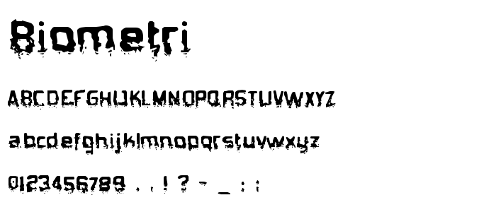 Biometri font