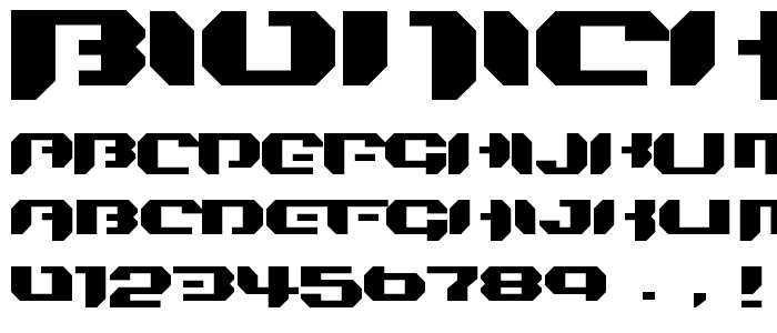 Bionickidsimple font