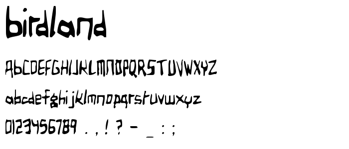 Birdland font