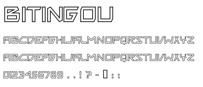 Bitingou font