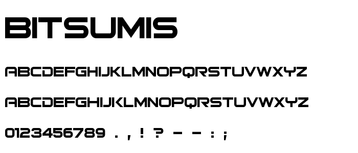 Bitsumis font