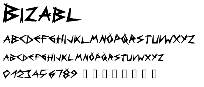 Bizabl font