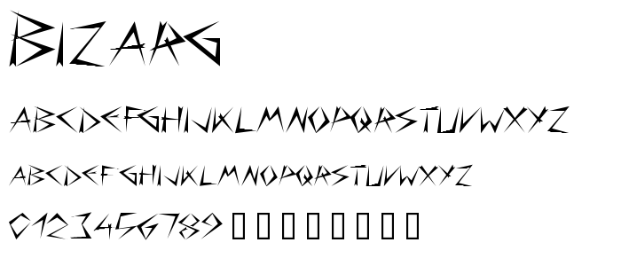 Bizarg font