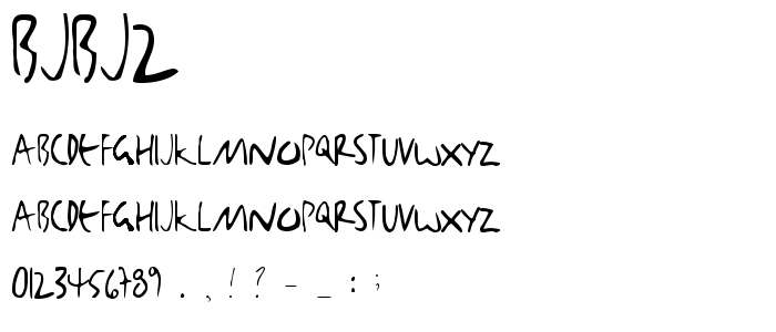 Bjbj2 font