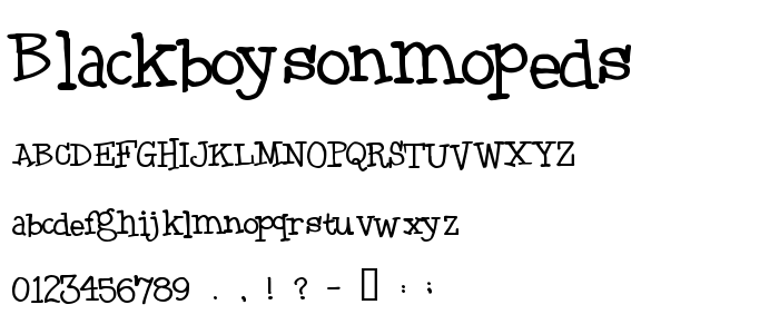 Blackboysonmopeds font