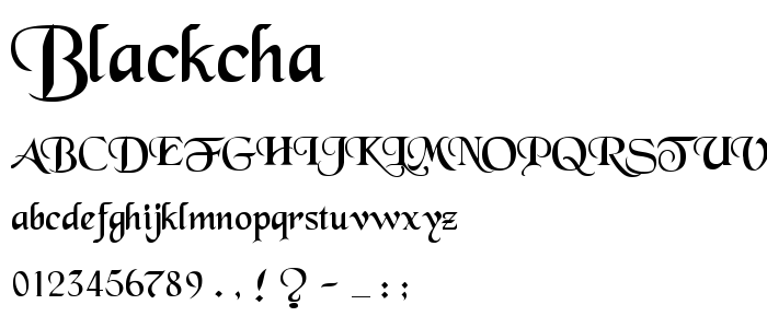 Blackcha font