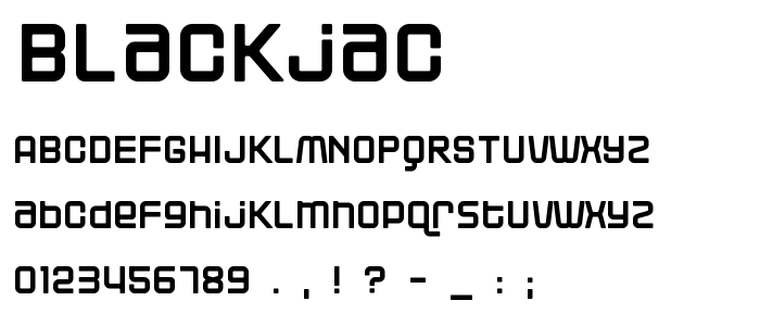 Blackjac font
