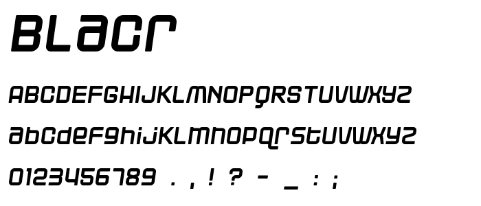 Blacr font