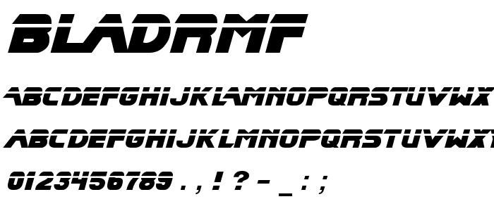 Bladrmf font