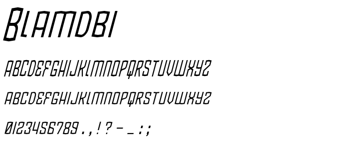 Blamdbi font