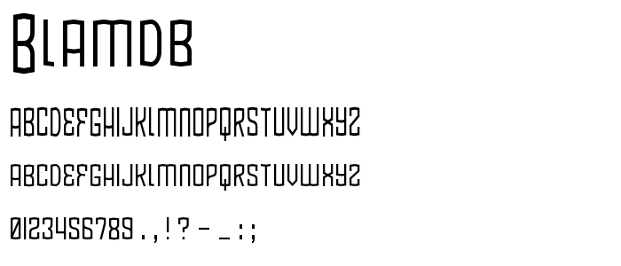 Blamdb font