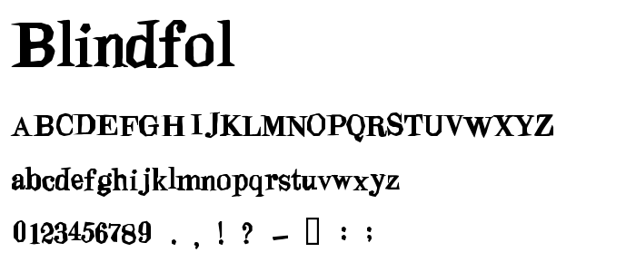 Blindfol font