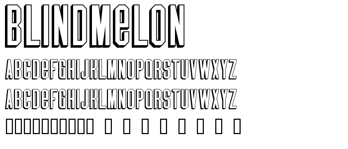 Blindmelon font