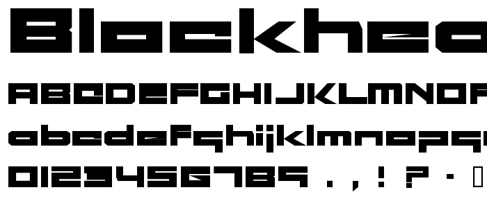 Blockhea font