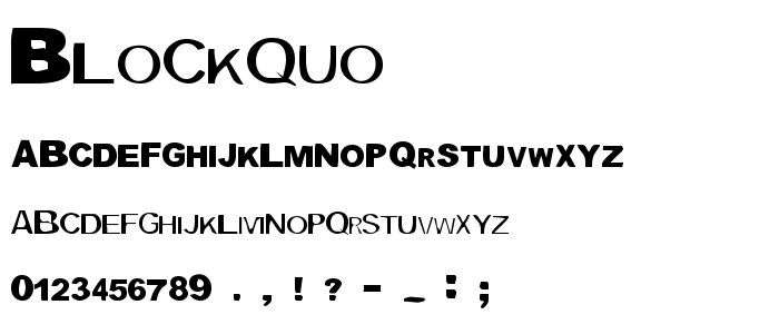 Blockquo font