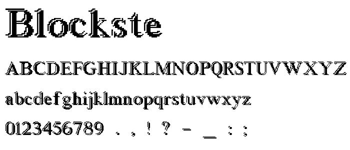 Blockste font