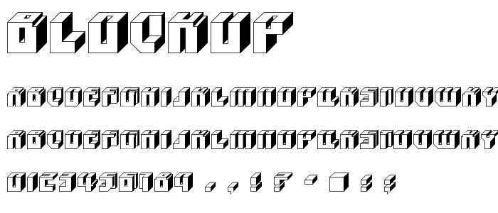 Blockup font