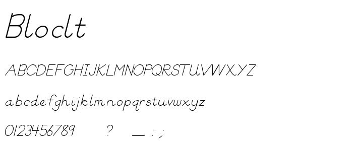 Bloclt font