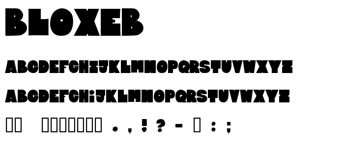 Bloxeb font