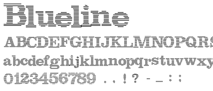 Blueline font