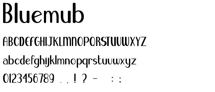 Bluemub font