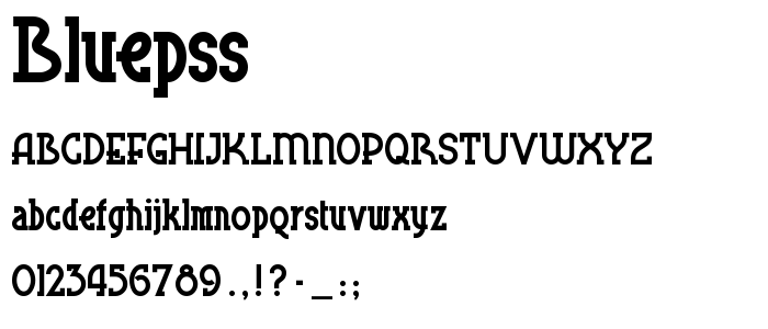 Bluepss font