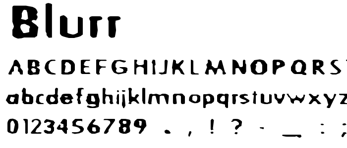 Blurr font