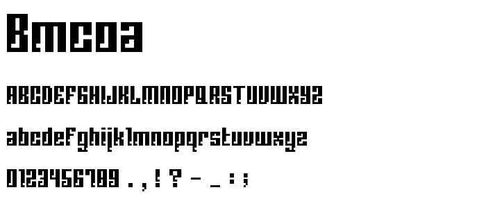 Bmcoa font