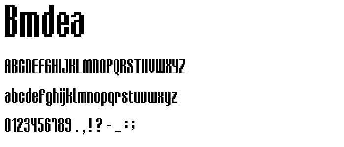 Bmdea font