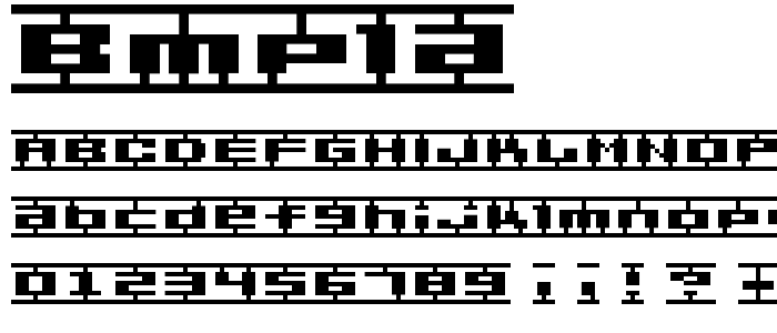 Bmpla font