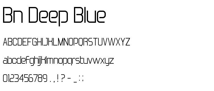 Bn_Deep_Blue font