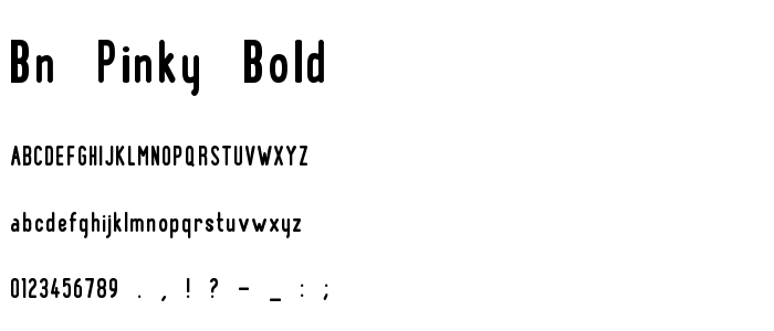 Bn_Pinky_Bold font