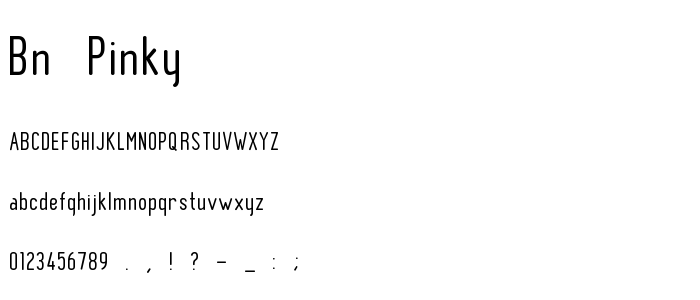 Bn_Pinky font