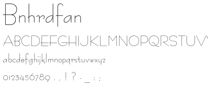 Bnhrdfan font