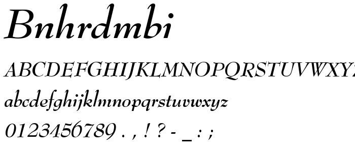 Bnhrdmbi font