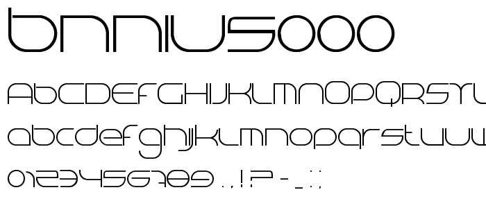 Bnniv5000 font