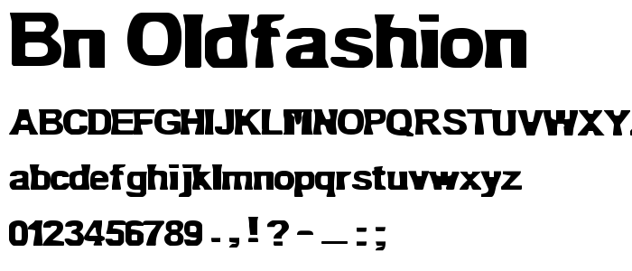 Bn_Oldfashion font