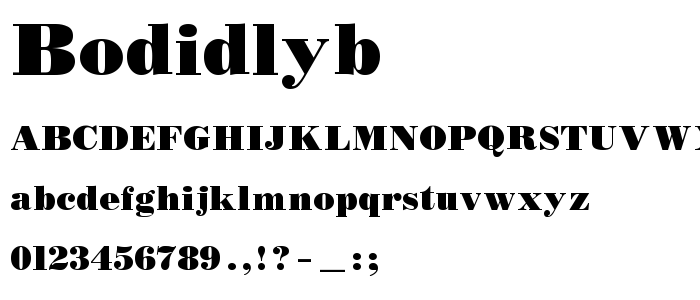Bodidlyb font