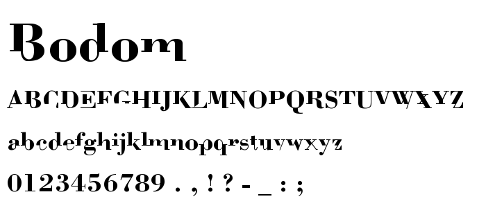 Bodom font