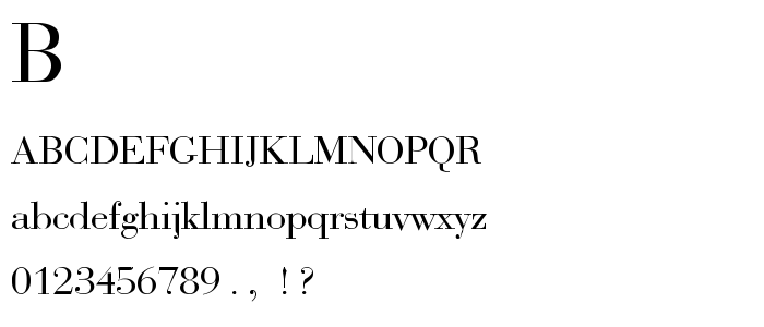 Bodoni1n font